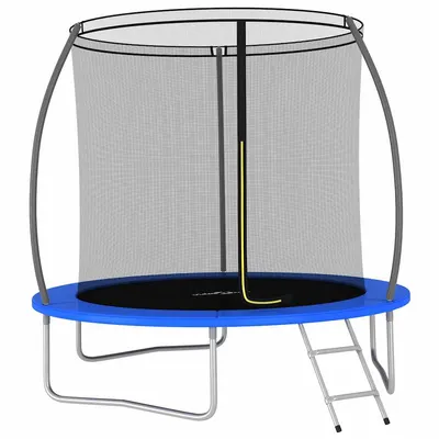 vidaXL Set trambulină rotundă, 244 x 55 cm, 100 kg