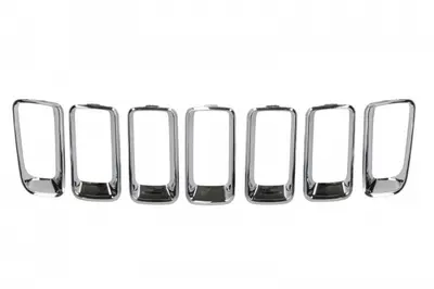Element grila fata fata 7 buc, plastic, crom potrivit JEEP COMPASS 05.11