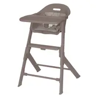 Scaun de masa, Lionelo, Beny, Suport de picioare si tavita ajustabile in 2 pozitii, Insertie moale, Centuri in 3 puncte, Asamblare rapida, Sustine 15 kg, 6 luni+, Taupe