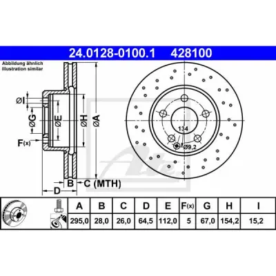 Disc frana ATE 24.0128-0100.1