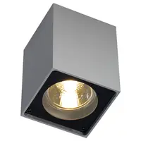 Corp iluminat TAVAN, ALTRA DICE GU10 Luminita Plafonul, Plafon GRI Deschis, QPAR51, patrat, GRI-argintiu / negru, max. 35W,