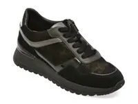 Pantofi sport GEOX negri, D6500A, din piele naturala