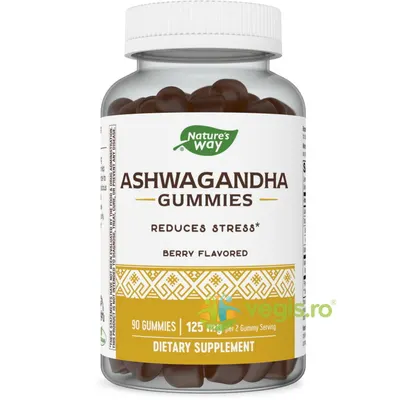 Ashwagandha Gummy 125mg cu Aroma de Fructe de Padure 90 jeleuri Secom
