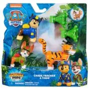 Patrula Catelusilor Jungle Pups Set 3 Figurine Chase Tracker si Tigrul