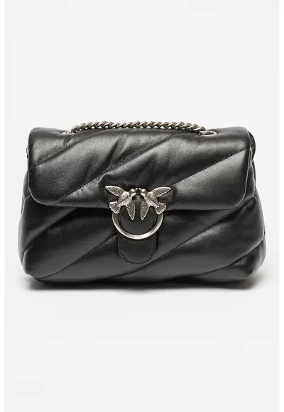Geanta crossbody de piele Love Classic - Negru stins