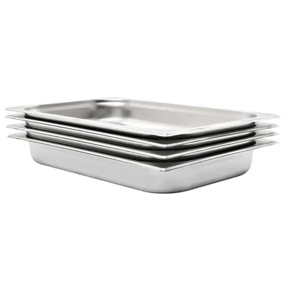 vidaXL Recipiente Gastronorm 4 buc. GN 1/1 65 mm oțel inoxidabil