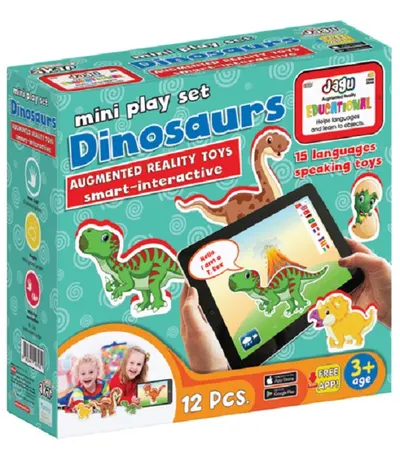 Set de jucării vorbitoare Jagu - dinozauri, 12 piese