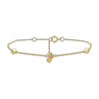 Bratara minimalista din aur galben cu diamante de 0.092ct