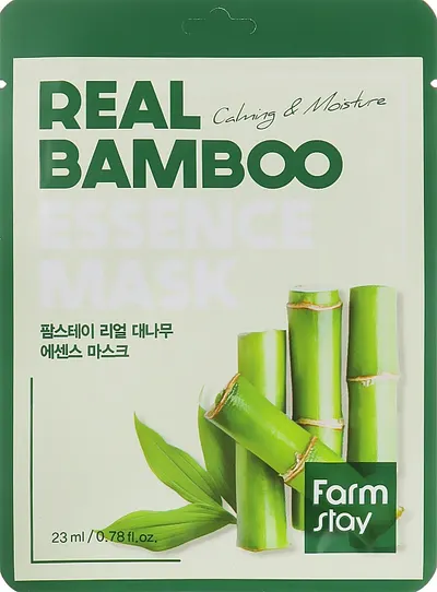 FarmStay Real Essence Mască facială pe foaie Bamboo, 23 ml