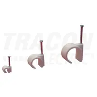 Clema de fixare pentru cablu coaxial, alb TCKRB-2025 d=20-25mm, PE