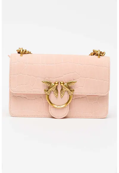 Geanta crossbody de piele nabuc Love One - Piersiciu