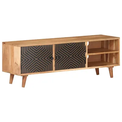 vidaXL Comodă TV, 115x30x39 cm, lemn masiv de acacia