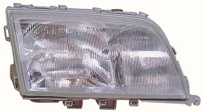 Far stanga 2 H1 H3, electric, pneumatic, fara motoras, culoare interior argintiu potrivit MERCEDES C W202, C T-MODEL S202 -05.97