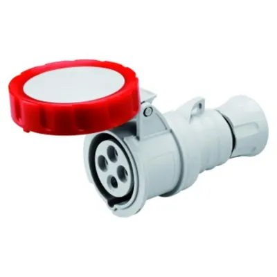 Priza industriala mobila HP - IP66/IP67/IP68/IP69 - 3P+E 32A 380V/440V 50HZ/60HZ - RED - 3H - Strangere cu surub