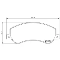 Set placute frana, frana disc BREMBO P 24 064