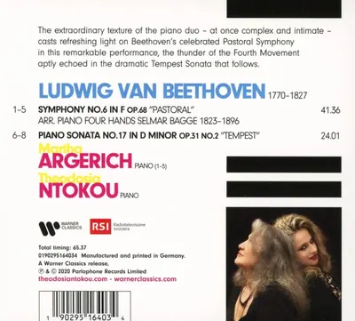 Beethoven: Symphony No. 6, "Pastoral" & Piano Sonata No. 17, "Tempest"
