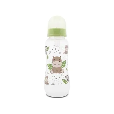 Biberon polipropilena cu tetina de silicon Lorelli Baby Care 250 ml Fresh Green S 0+