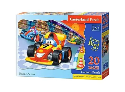 Puzzle 20 piese „Maxi Racing Action”