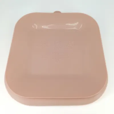 Farfurie patrata din silicon compartimentata Coccorito Soft Pink