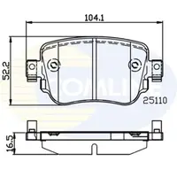 Set placute frana, frana disc COMLINE CBP02220