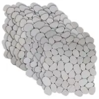 vidaXL Plăci din pietriș Alb 30 x 30 cm Pietriș de râu