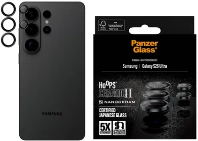 Protector pentru cameră PanzerGlass – Hoops Ceramic II, Galaxy S26 Ultra