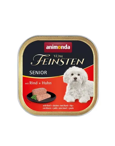 ANIMONDA Vom Feinsten Senior with Beef&Chicken 150 g vita si pui pentru caini seniori, pate