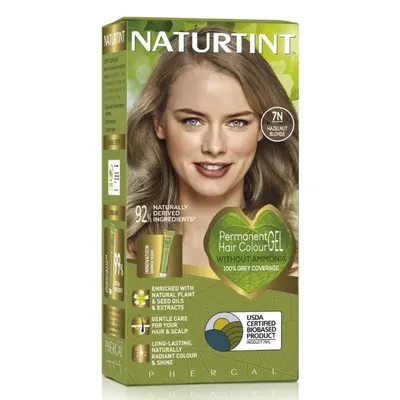 Vopsea de par permanenta 7N Hazelnut Blonde, 170 ml, Naturtint