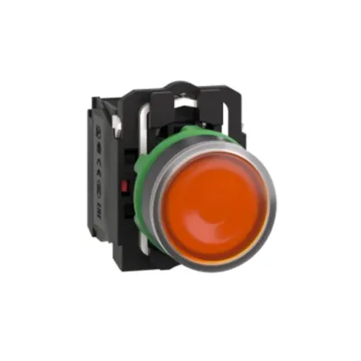 Buton Luminos Incastrat Portocaliu Ø22 cu Revenire 1Nd+1Ni 110, 120V