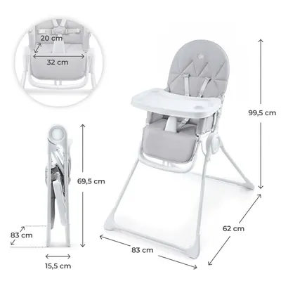 Scaun de masa pentru copii Kinderkraft Binci Light Grey