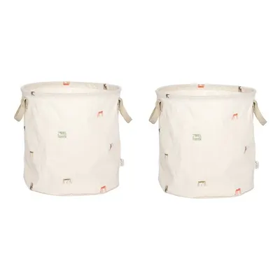 Coșuri de jucării pentru copii crem 2 buc. din material textil ø 32x32 cm Moira – OYOY Mini