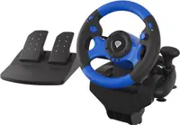 Volan cu pedale Genesis - Seaborg 350, pentru PC/Console, negru/albastru