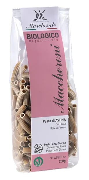 Paste din ovaz fara gluten Bio Maccheroni, 250g, Marchesato