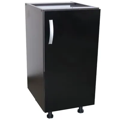 Corp inferior cu 1 usa Zebra, Wenge / Negru, fara blat, 40 x 82 x 50 cm