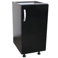 Corp inferior cu 1 usa Zebra, Wenge / Negru, fara blat, 40 x 82 x 50 cm