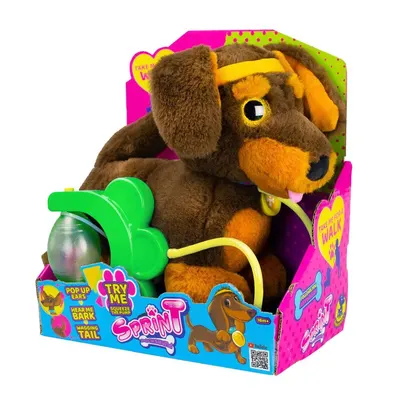 Catelus interactiv cu sunete Sprint Walking Dachshund