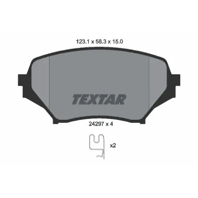Set placute frana, frana disc TEXTAR 2429701