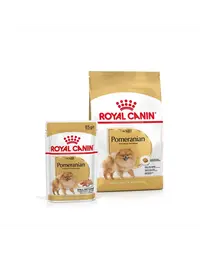 ROYAL CANIN Pomeranian Adult 1.5 kg hrană uscată pentru câini mini spitz adulți + hrană umedă 12x85g