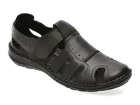 Sandale BITE THE BULLET negre, 9521, din piele naturala