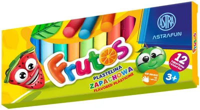 Plastilină Astra - Frutos, 12 culori