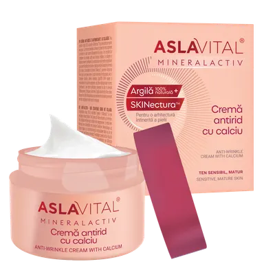 Crema antirid cu calciu MineralActiv, 50ml, Aslavital