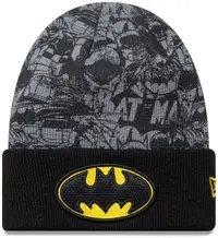 Căciulă de iarnă pentru copii New Era - DC Batman Youth, negru