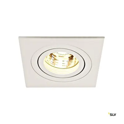 NEW TRIA I GU10 downlight, pătrat, alb mat, max. 50W