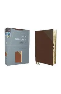 Niv, Thinline Bible, Leathersoft, Brown, Red Letter, Thumb Indexed, Comfort Print