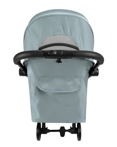 Carucior sport pentru copii KikkaBoo Joy MintBlue,Cadru din aluminiu,Sistem automat de pliere One Touch,Roti pivotante cu suspensii,Spatar si suport picioare reglabile,Capotina,recomandat de la nastere pana la 22kg