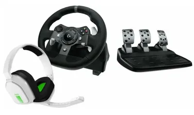 Volan cu pedale Logitech - G920 Driving Force Racing Wheel, EMEA-914, alb