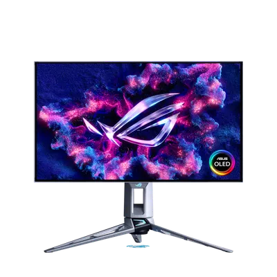 Monitor Gaming ASUS ROG Swift OLED PG27AQWP-W, 26.5", 2560 x 1440 pixeli, Silver, 2 ani Garantie