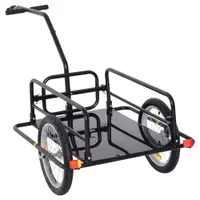 HOMCOM Carucior Remorca pentru Bicicleta Negru 156x72x82cm | Aosom Romania