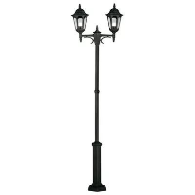 Stalp decorativ pentru exterior, iluminat gradini parcuri, Parish 2 Light Twin Lamp Post