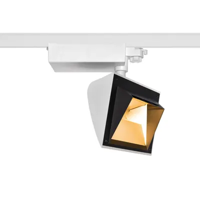 Iluminat decorativ pe sina, Melodii MERADO FLOOD TRACK, 3000K alb alb, 40 °, incl. adaptor 3 circuite